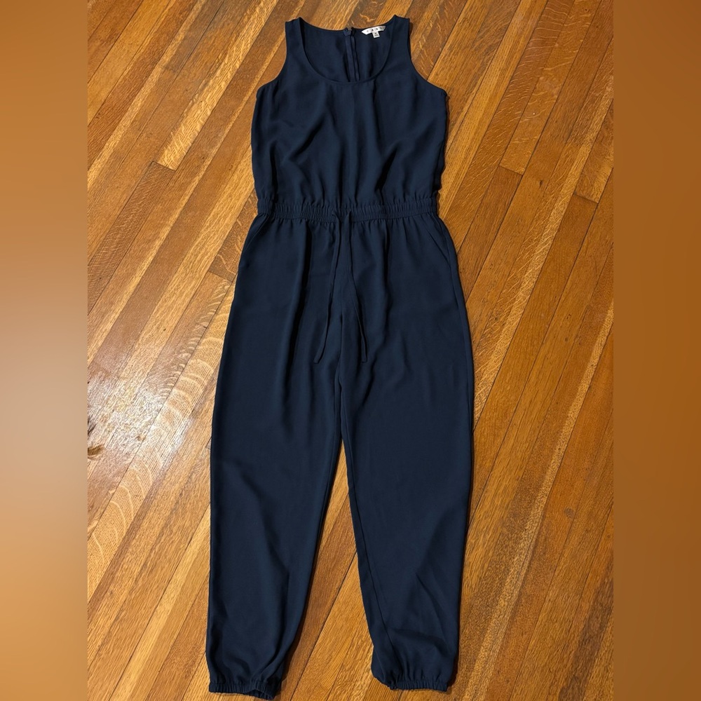 CAbi French Navy Sleeveless Jumpsuit